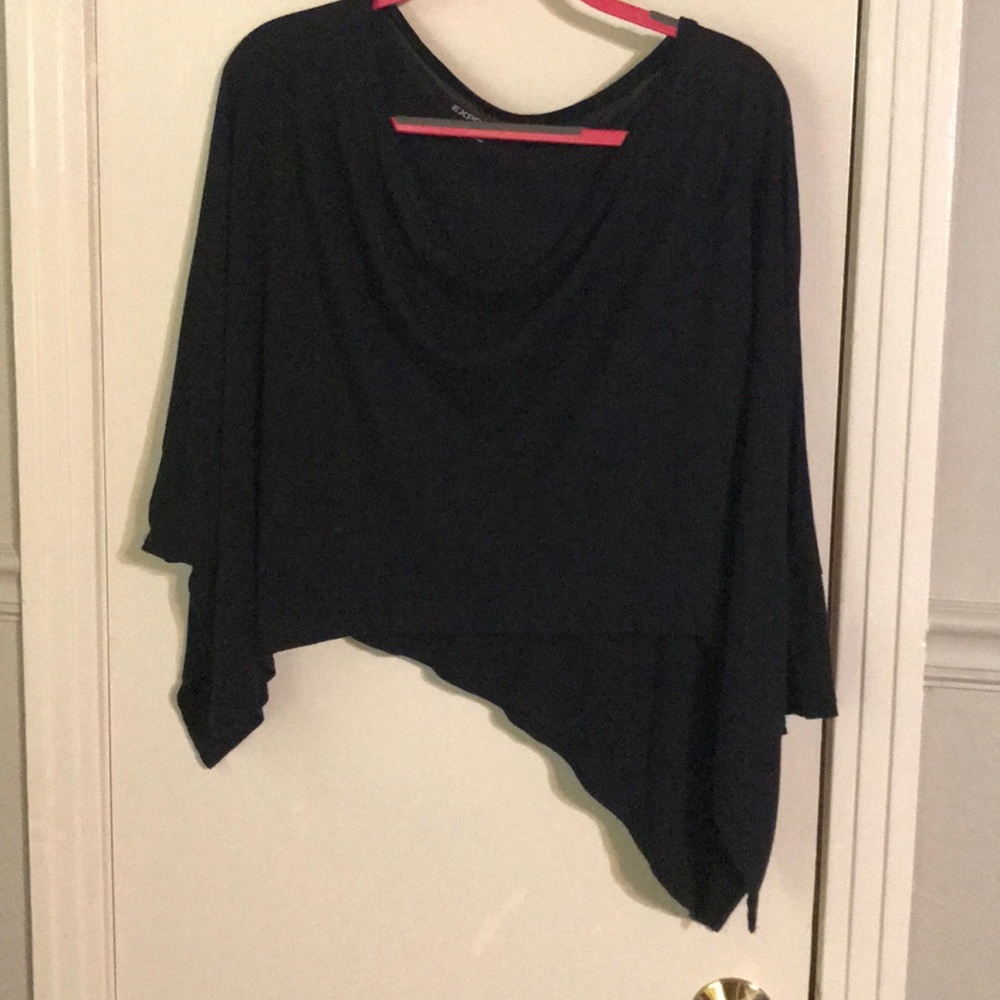 Black flowy crop top